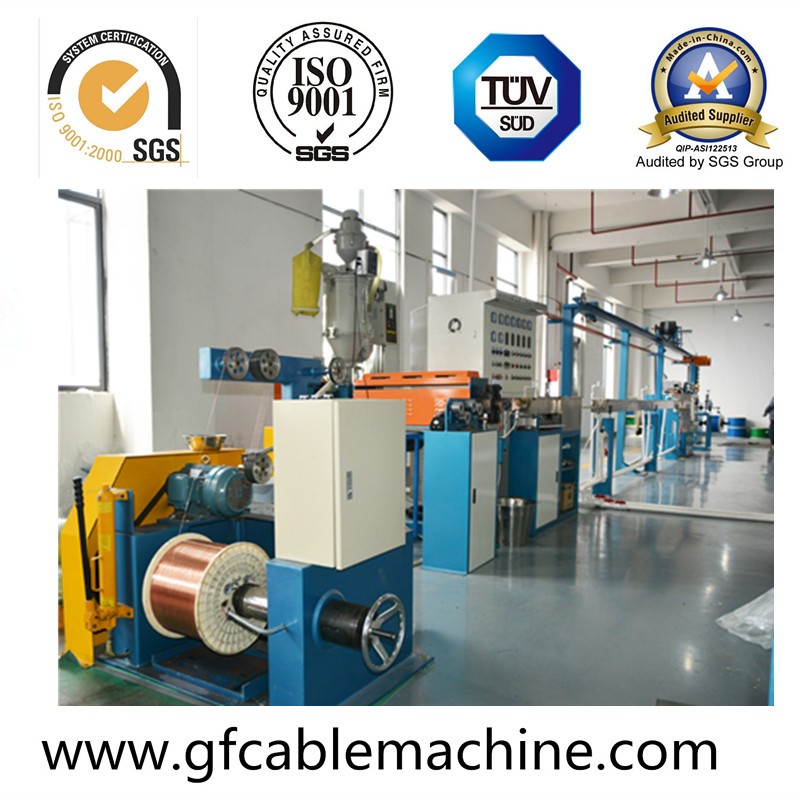 High speed insulated cable extrusion machine