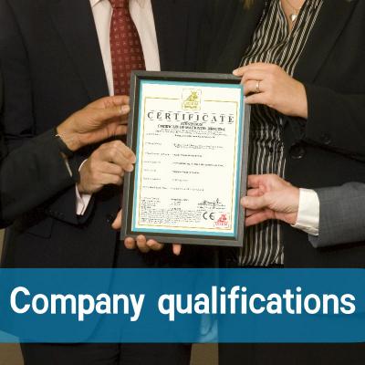Company qualifications.
